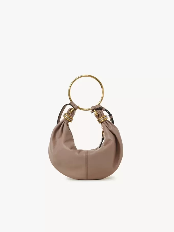 Small Bracelet Hobo bag in grained leather Small Bracelet Hobo bag in grained leather
