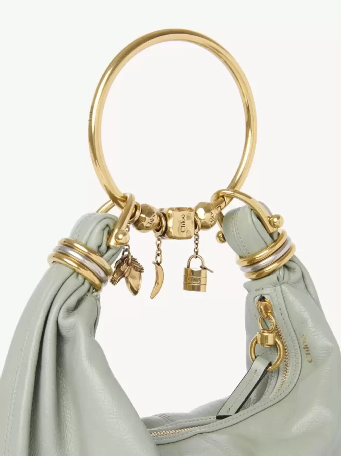 Small Bracelet Hobo bag in grained leather Small Bracelet Hobo bag in grained leather