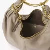 Small Bracelet hobo bag in grained leather Small Bracelet hobo bag in grained leather