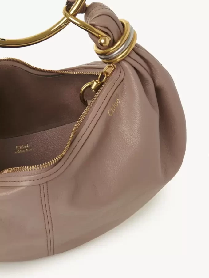 Small Bracelet Hobo bag in grained leather Small Bracelet Hobo bag in grained leather