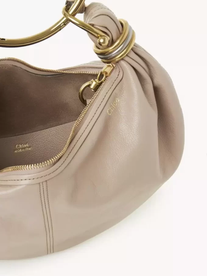 Small Bracelet Hobo bag in grained leather Small Bracelet Hobo bag in grained leather