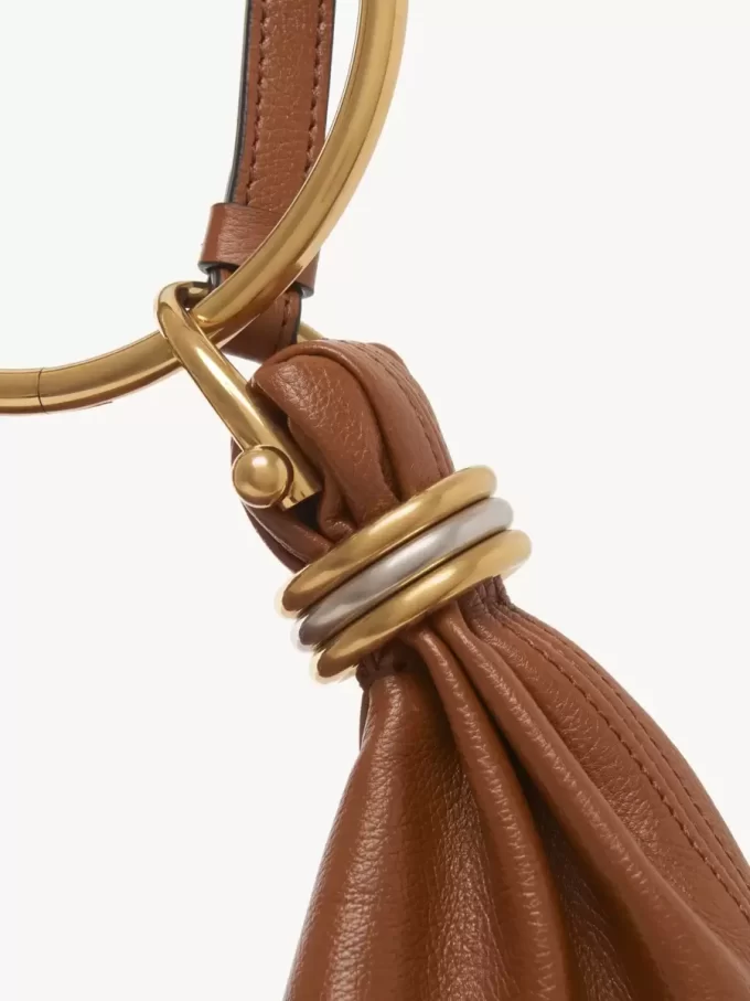Small Bracelet Hobo bag in grained leather Small Bracelet Hobo bag in grained leather