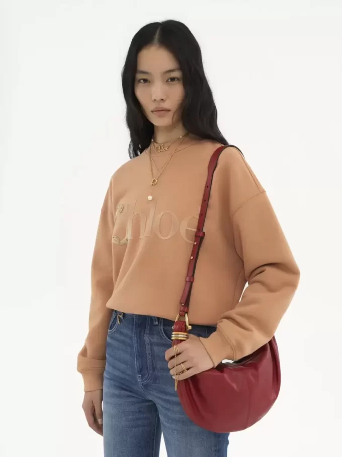 Small Bracelet Hobo bag in grained leather Small Bracelet Hobo bag in grained leather