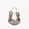 Small Bracelet Hobo bag in metallized leather Small Bracelet Hobo bag in metallized leather