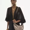 Small Bracelet Hobo bag in metallized leather Small Bracelet Hobo bag in metallized leather