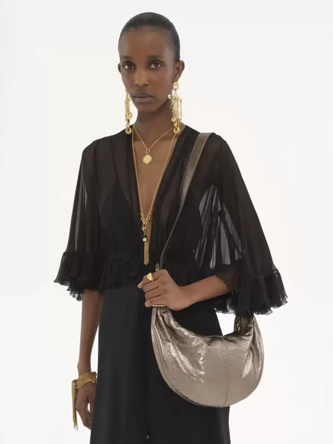 Small Bracelet Hobo bag in metallized leather Small Bracelet Hobo bag in metallized leather