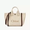 Small Chloé Carry tote bag in raffia-effect fibers Small Chloé Carry tote bag in raffia-effect fibers