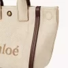 Small Chloé Carry tote bag in raffia-effect fibers Small Chloé Carry tote bag in raffia-effect fibers