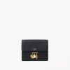 Small Chloé Charms tri-fold wallet in grained leather Small Chloé Charms tri-fold wallet in grained leather