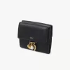 Small Chloé Charms tri-fold wallet in grained leather Small Chloé Charms tri-fold wallet in grained leather