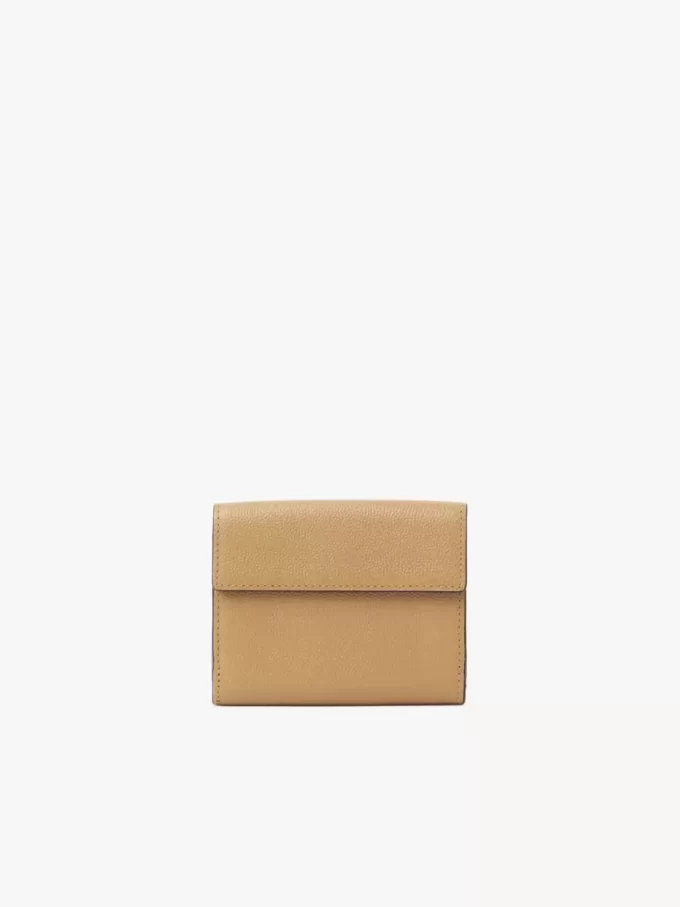 Small Chloé Charms tri-fold wallet in grained leather Small Chloé Charms tri-fold wallet in grained leather