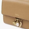 Small Chloé Charms tri-fold wallet in grained leather Small Chloé Charms tri-fold wallet in grained leather