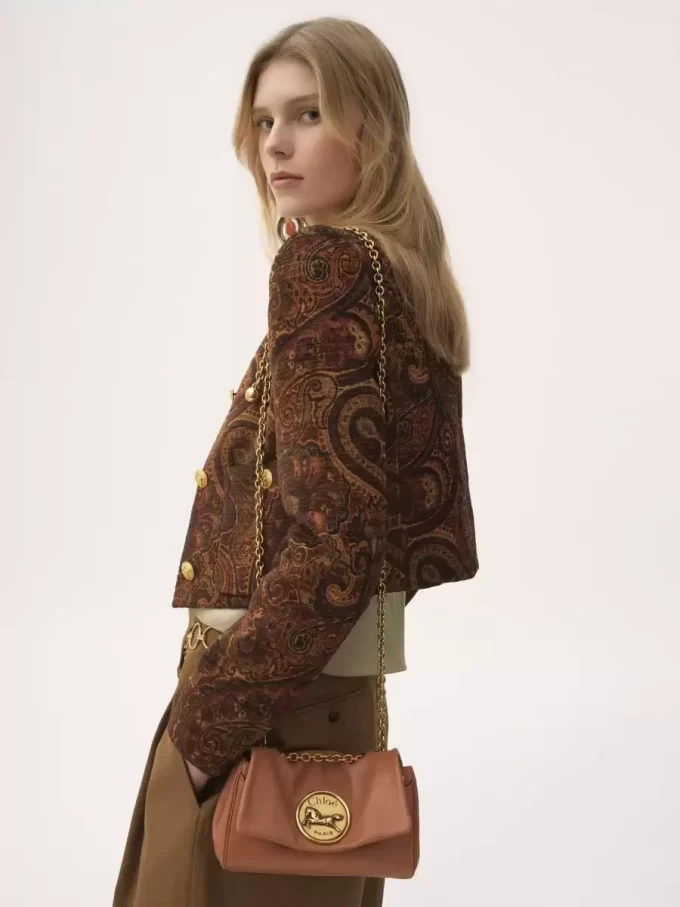 Small Chloé Heritage shoulder bag in grained leather Small Chloé Heritage shoulder bag in grained leather