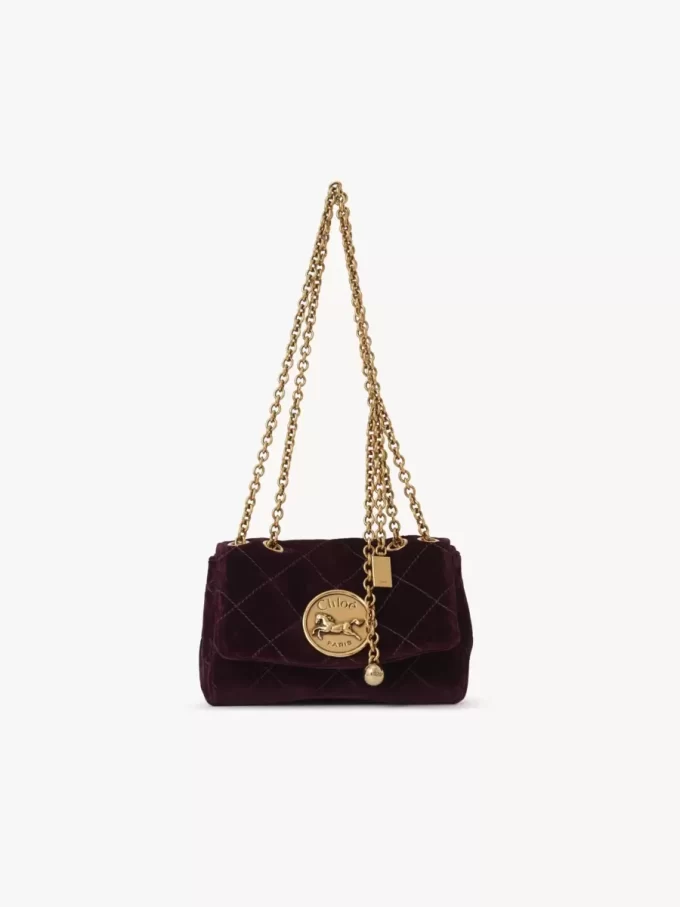 Small Chloé Heritage shoulder bag in velvet Small Chloé Heritage shoulder bag in velvet