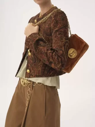 Small Chloé Heritage shoulder bag in velvet