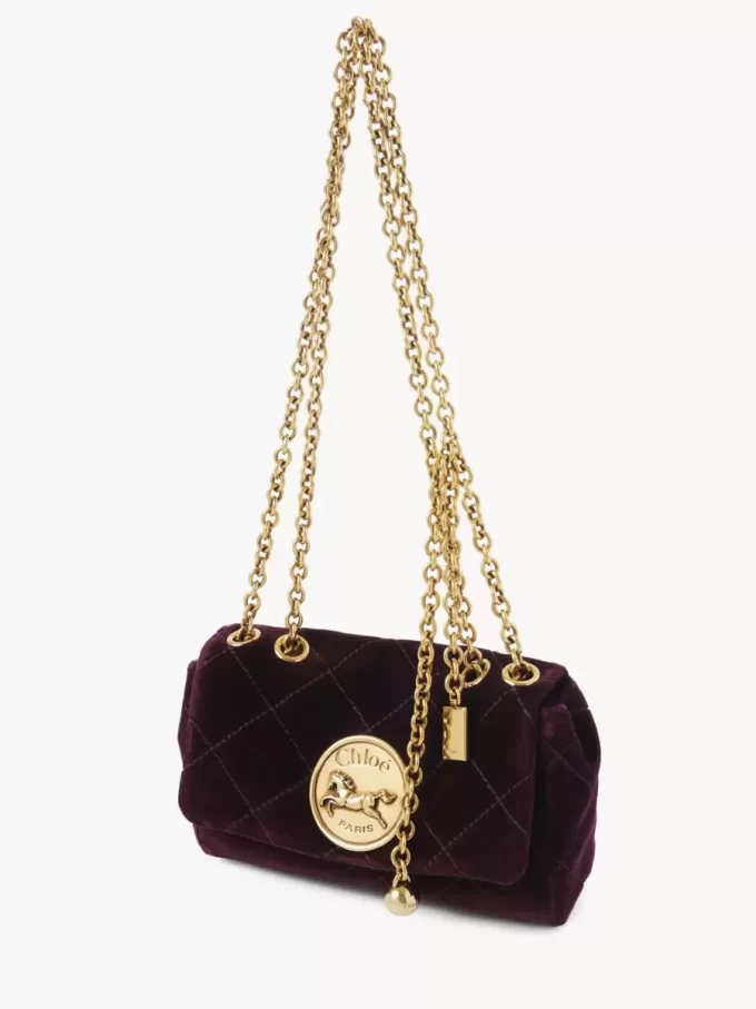 Small Chloé Heritage shoulder bag in velvet Small Chloé Heritage shoulder bag in velvet