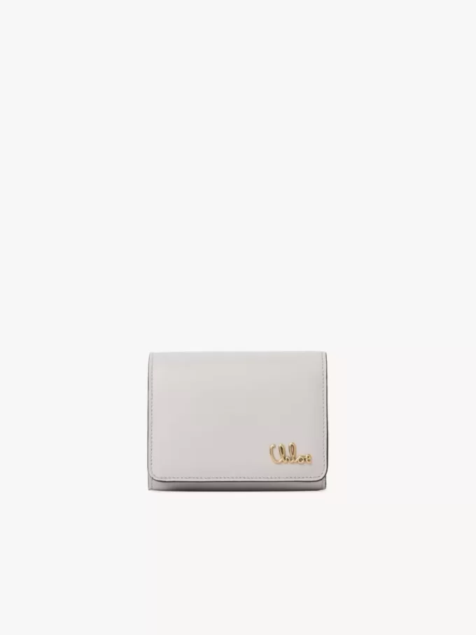 Small Chloé Iconic tri-fold with coin pocket in grained leather