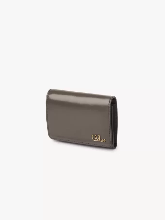 Small Chloé Iconic tri-fold with coin pocket in shiny leather