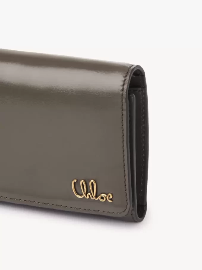 Small Chloé Iconic tri-fold with coin pocket in shiny leather