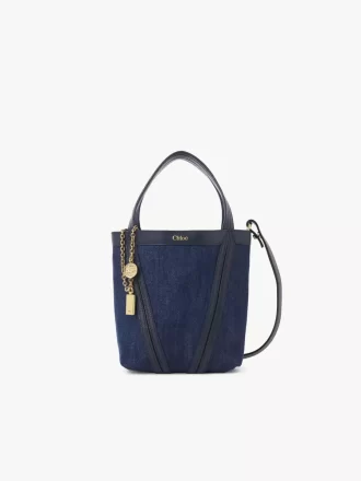 Small Chloé Spin tote bag in denim