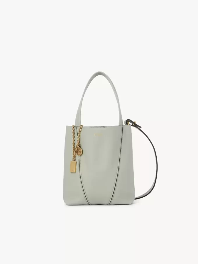 Small Chloé Spin tote bag in grained leather Small Chloé Spin tote bag in grained leather