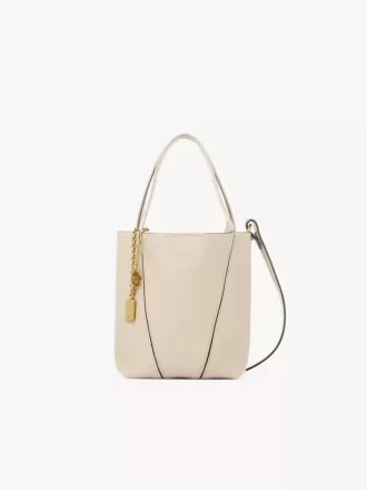 Small Chloé Spin tote bag in grained leather Small Chloé Spin tote bag in grained leather
