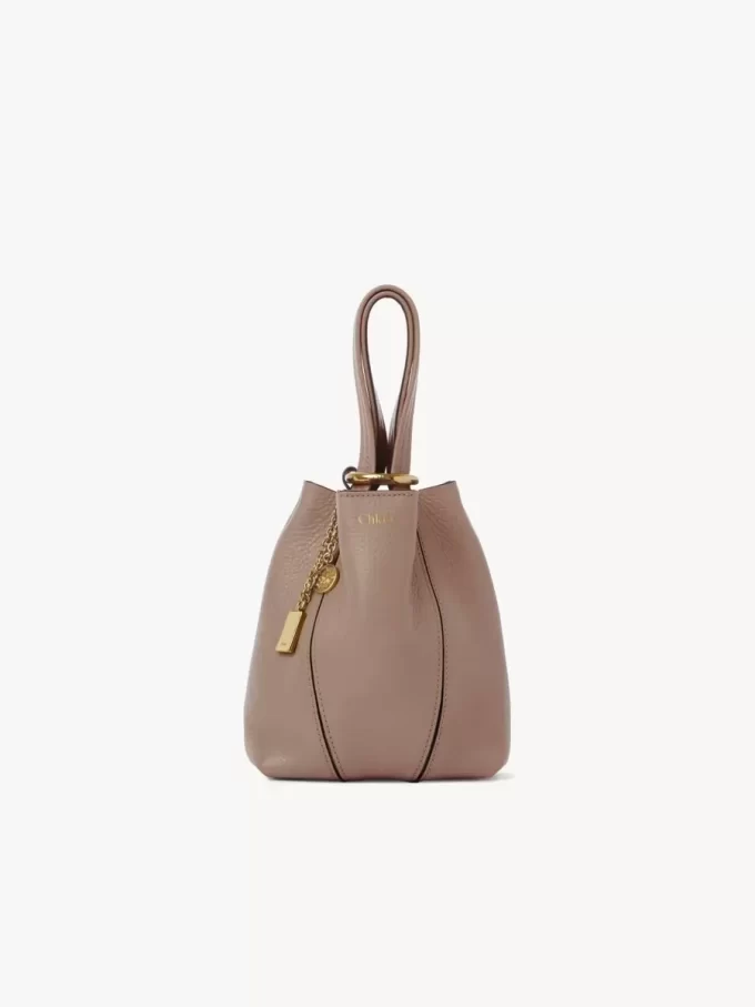 Small Chloé Spin tote bag in grained leather Small Chloé Spin tote bag in grained leather