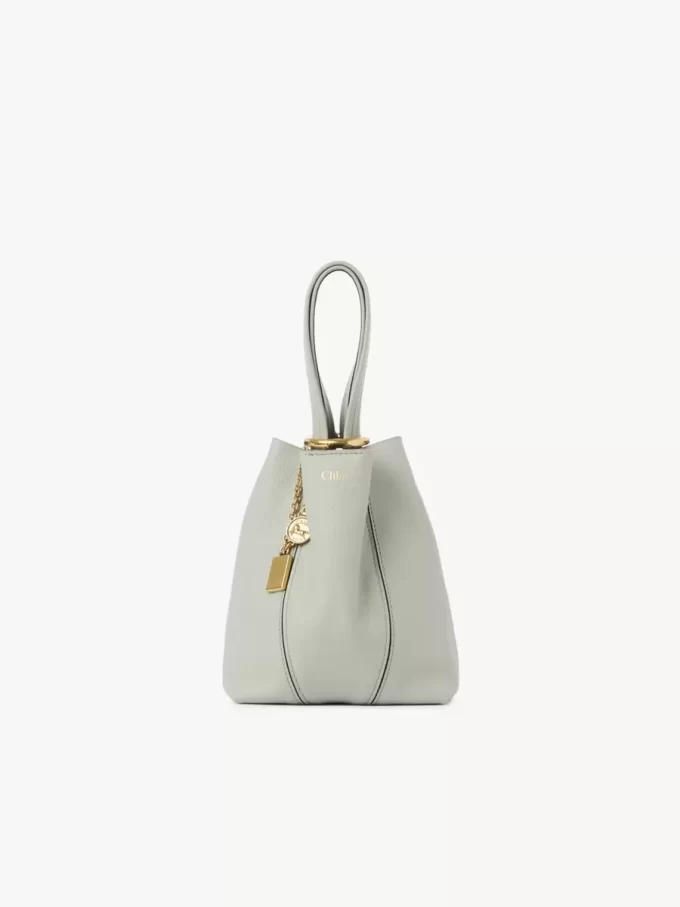Small Chloé Spin tote bag in grained leather Small Chloé Spin tote bag in grained leather