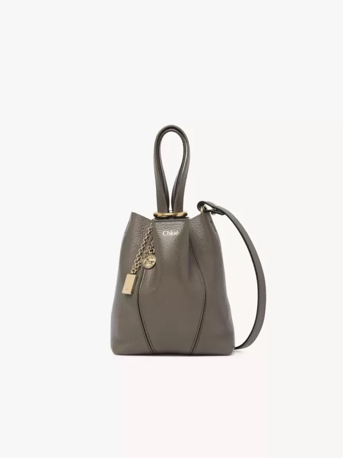 Small Chloé Spin tote bag in grained leather Small Chloé Spin tote bag in grained leather