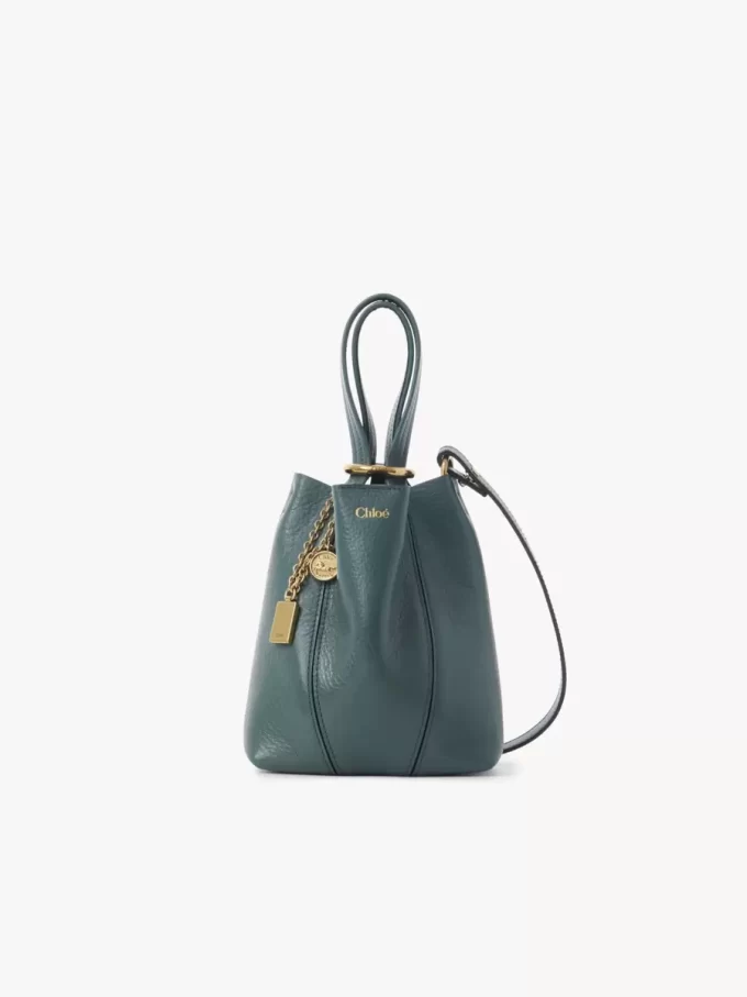 Small Chloé Spin tote bag in grained leather Small Chloé Spin tote bag in grained leather