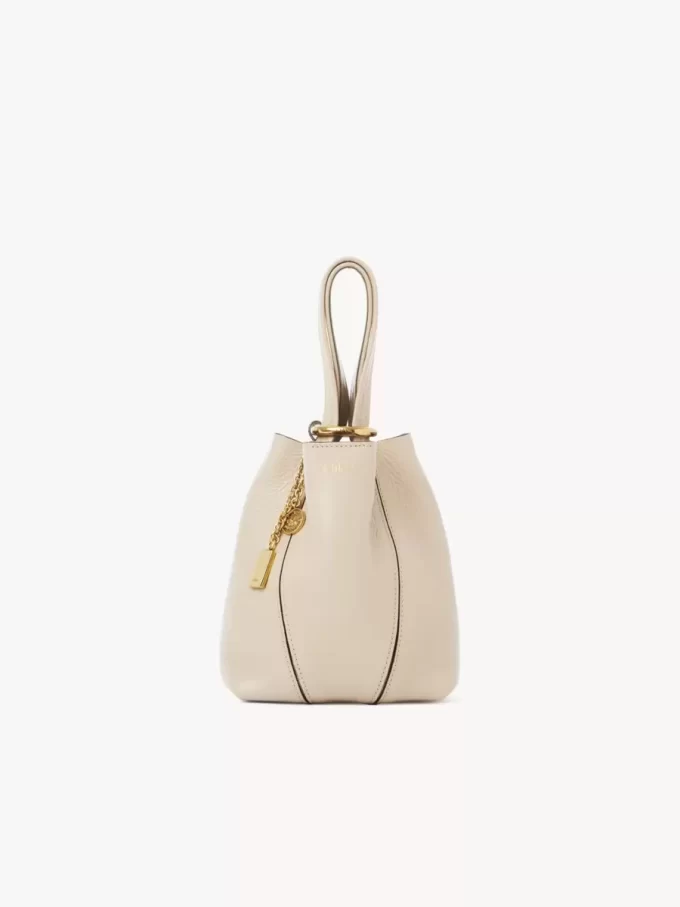 Small Chloé Spin tote bag in grained leather Small Chloé Spin tote bag in grained leather