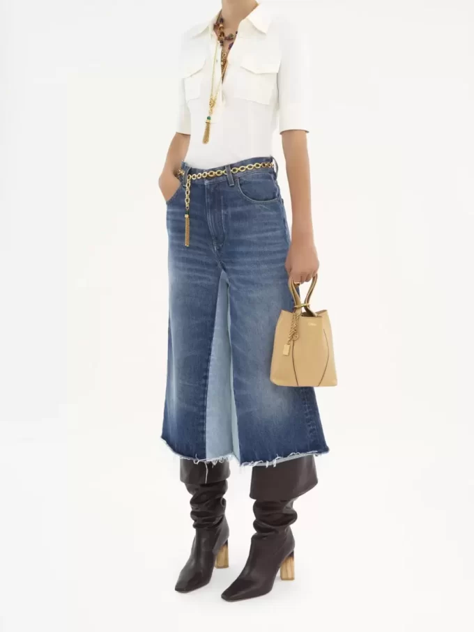 Small Chloé Spin tote bag in grained leather Small Chloé Spin tote bag in grained leather