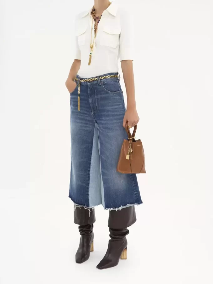 Small Chloé Spin tote bag in grained leather Small Chloé Spin tote bag in grained leather