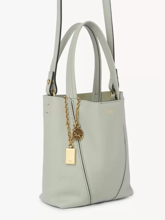 Small Chloé Spin tote bag in grained leather Small Chloé Spin tote bag in grained leather