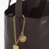 Small Chloé Spin tote bag in grained leather Small Chloé Spin tote bag in grained leather
