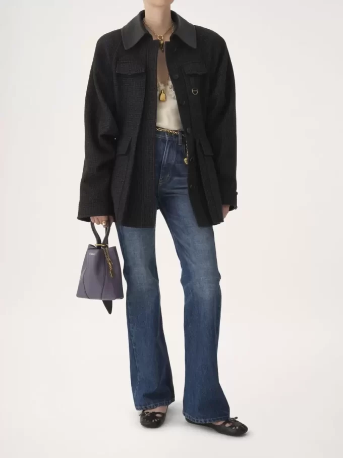 Small Chloé Spin tote bag in grained leather Small Chloé Spin tote bag in grained leather