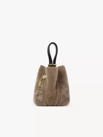 Small Chloé Spin tote bag in shearling
