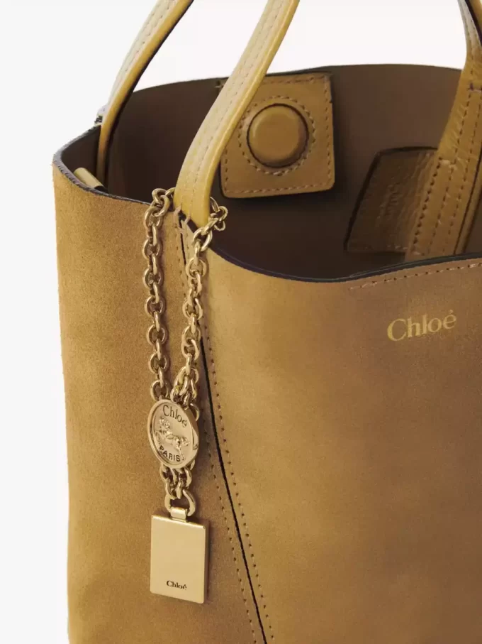Small Chloé Spin tote bag in suede leather