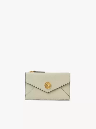 Small Envelope purse with card slots in grained leather Small Envelope purse with card slots in grained leather