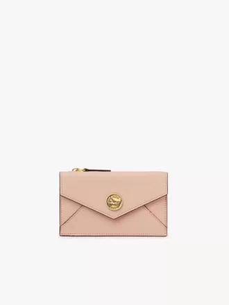 Small Envelope purse with card slots in grained leather Small Envelope purse with card slots in grained leather