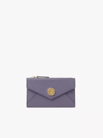 Small Envelope purse with card slots in grained leather Small Envelope purse with card slots in grained leather