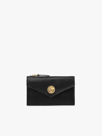 Small Envelope purse with card slots in grained leather Small Envelope purse with card slots in grained leather
