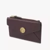 Small Envelope purse with card slots in grained leather Small Envelope purse with card slots in grained leather