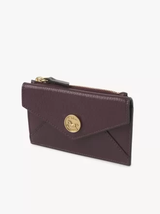 Small Envelope purse with card slots in grained leather Small Envelope purse with card slots in grained leather