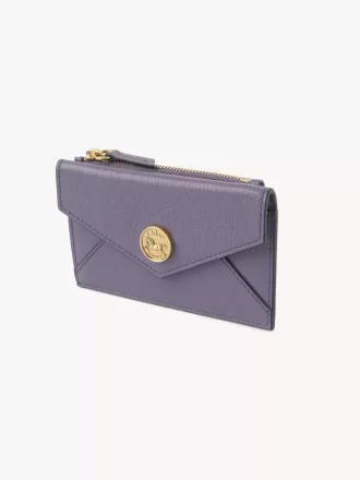 Small Envelope purse with card slots in grained leather Small Envelope purse with card slots in grained leather