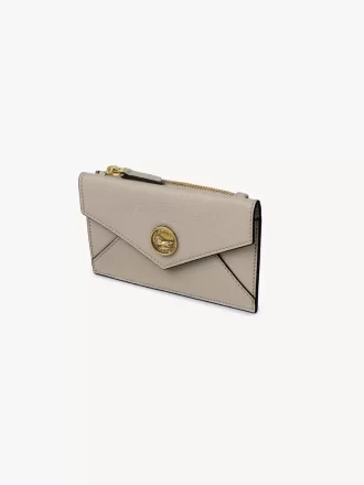 Small Envelope purse with card slots in grained leather Small Envelope purse with card slots in grained leather