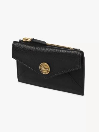 Small Envelope purse with card slots in grained leather Small Envelope purse with card slots in grained leather
