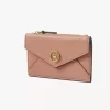 Small Envelope purse with card slots in grained leather Small Envelope purse with card slots in grained leather