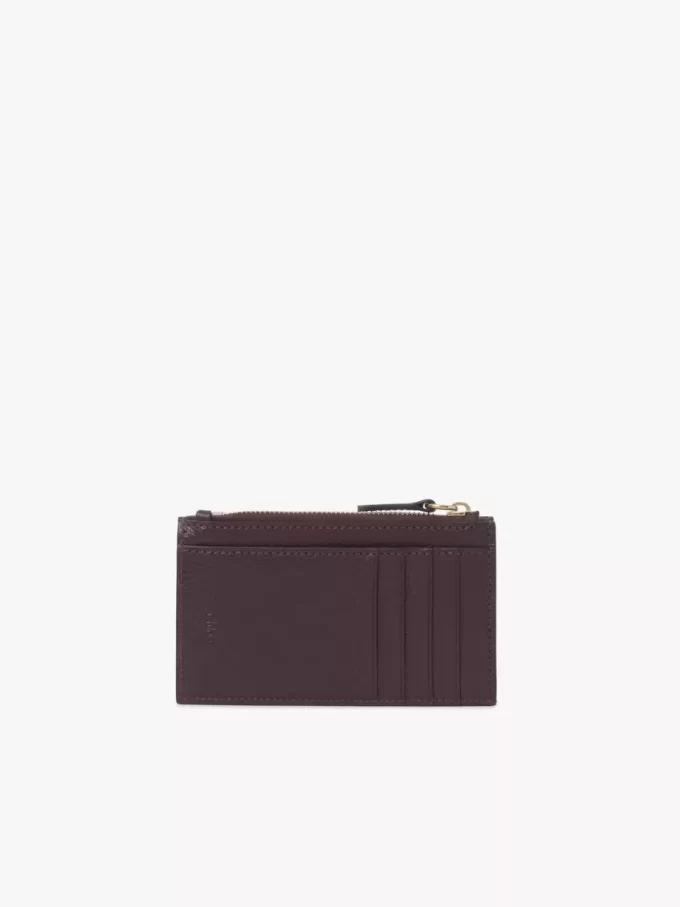 Small Envelope purse with card slots in grained leather Small Envelope purse with card slots in grained leather