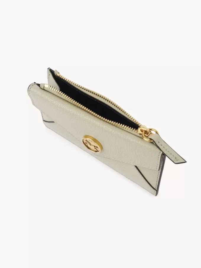 Small Envelope purse with card slots in grained leather Small Envelope purse with card slots in grained leather
